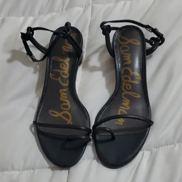 Sam Edelman Isle  Black Women's Open Toe  Sandals Size 9