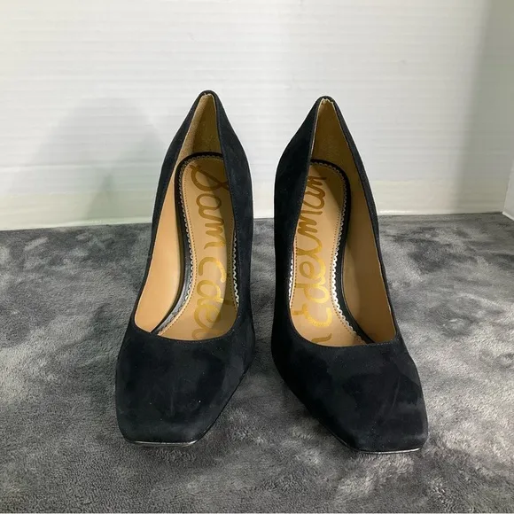 Sam Edelman Ladies Beth Square Toe Velvet Stilettos 7.5” Heels Business Social