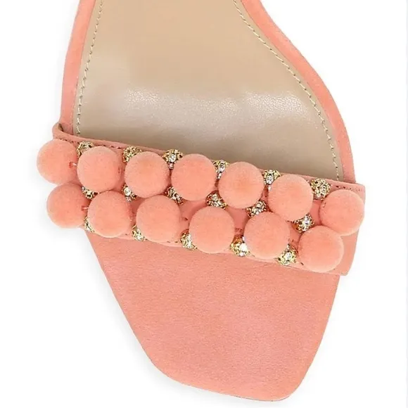 Sam Edelman Luella Embellished Suede High Heel Ankle Strap Sandals Size 6