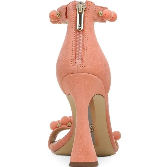 Sam Edelman Luella Embellished Suede High Heel Ankle Strap Sandals Size 6