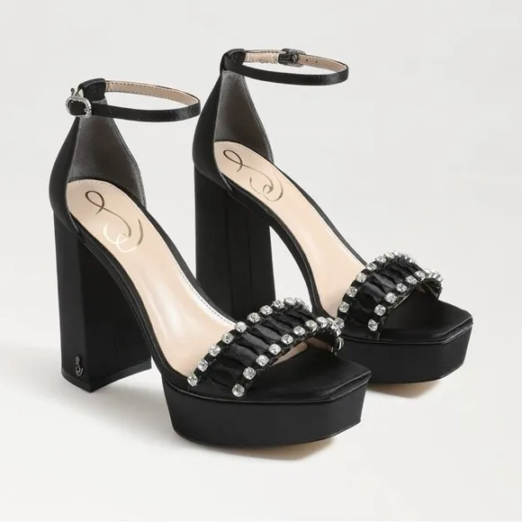 sam edelman ninette satin jewel platform sandals prom