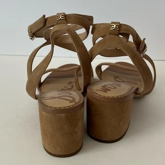 Sam Edelman SAMMY STRAPPY SUEDE SANDALS IN CAMEL Size 9.5