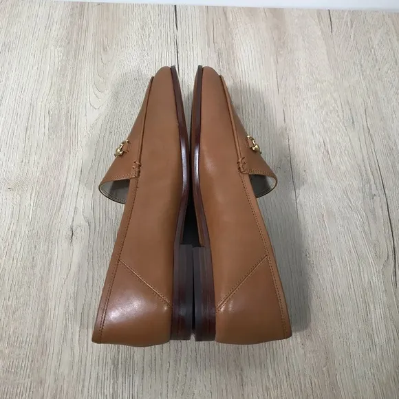 Sam Edelman Women’s 7.5 Loraine Bit Saddle Brown Elegant Leather Loafers NWT