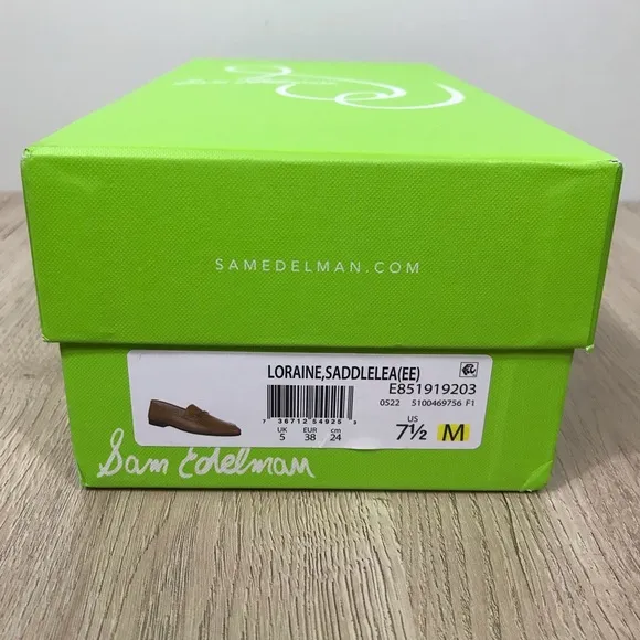 Sam Edelman Women’s 7.5 Loraine Bit Saddle Brown Elegant Leather Loafers NWT