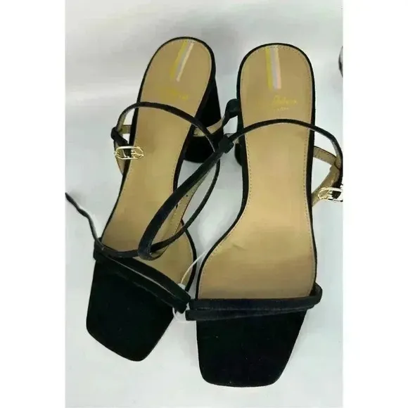 Sam Edelman Women's Black Kit Slingback Block Heel Sandals Size 9