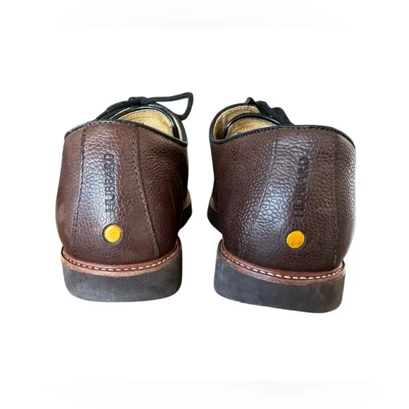 Samuel Hubbard Highlander Men US 12 Brown Pebbled Leather Oxford Dress Shoe