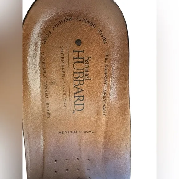 Samuel Hubbard Highlander Men US 12 Brown Pebbled Leather Oxford Dress Shoe