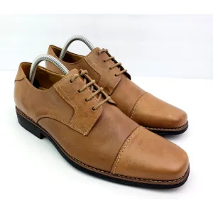 Sandro Moscoloni Mens Size 9.5 Brown Leather Cap Toe Formal Oxford Dress Shoes
