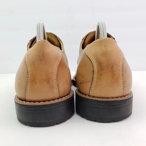 Sandro Moscoloni Mens Size 9.5 Brown Leather Cap Toe Formal Oxford Dress Shoes