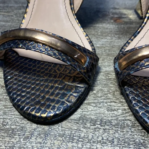 Santa Lolla Sharon wedges with Copper and Gold heel .