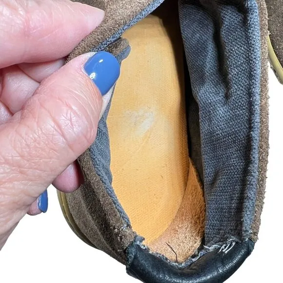 Satorisan Brown Suede Mens Shoes EU 37 Slip Flats Hook &amp; Loop Close Unisex READ