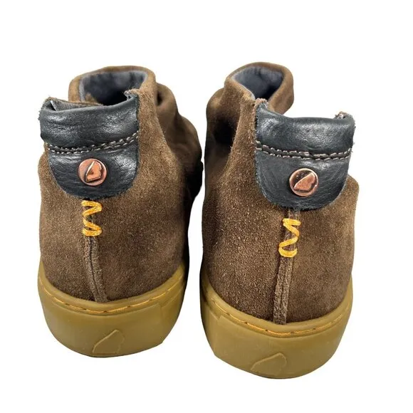 Satorisan Brown Suede Mens Shoes EU 37 Slip Flats Hook &amp; Loop Close Unisex READ