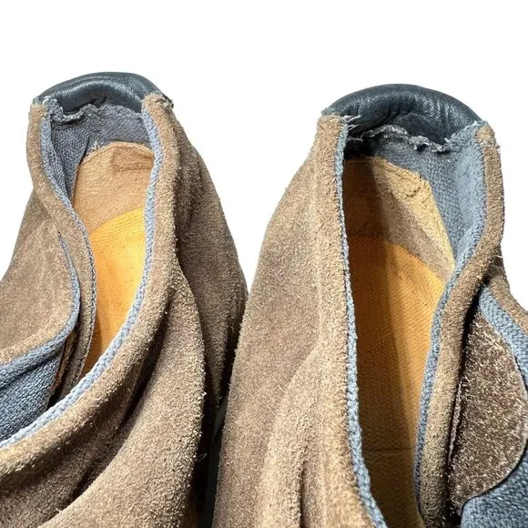 Satorisan Brown Suede Mens Shoes EU 37 Slip Flats Hook &amp; Loop Close Unisex READ