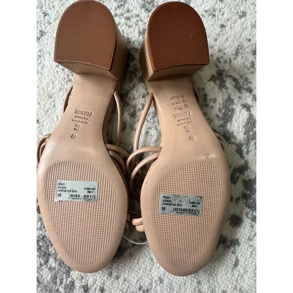 SCHUTZ NWOB Princey Leather Strappy Sandal