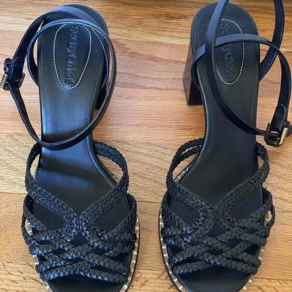 See by Chloé Women's Strappy Block-Heel Sandals Size 38