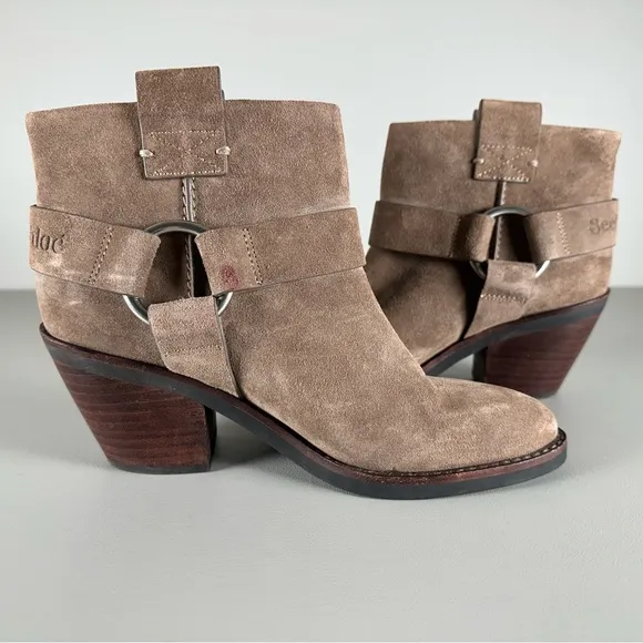 See by Chloe Suede dark beige Ankle Boot