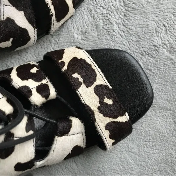 SENSO Rhiannon III Cow Hair Lace-up Heel Chalk