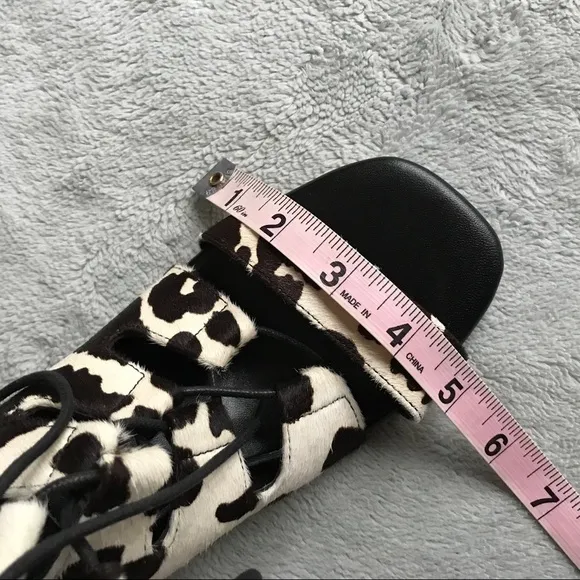 SENSO Rhiannon III Cow Hair Lace-up Heel Chalk