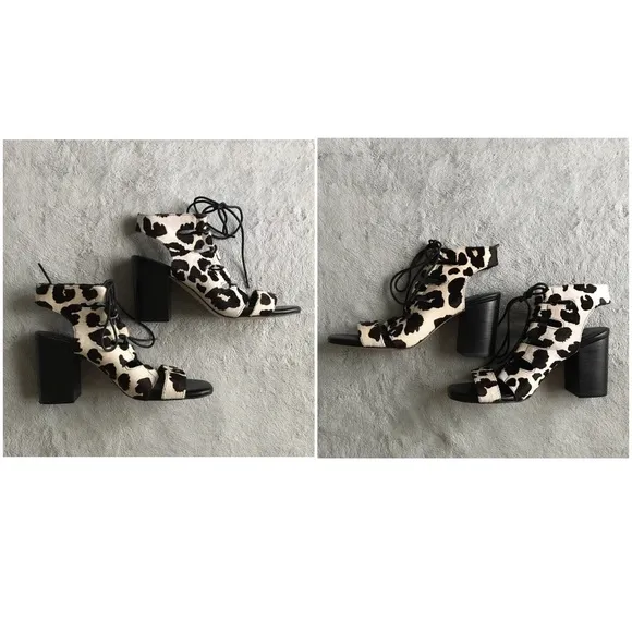 SENSO Rhiannon III Cow Hair Lace-up Heel Chalk