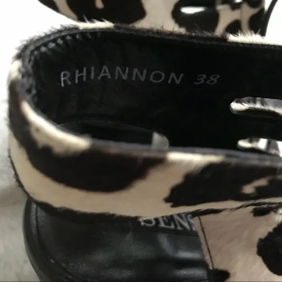 SENSO Rhiannon III Cow Hair Lace-up Heel Chalk