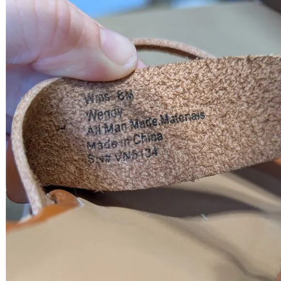 Seychelles Wendy Strappy Cork Platform Sandals Leather Brown Womens 8 Anthro