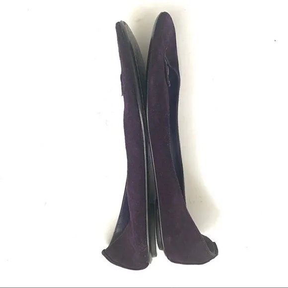 SIGERSON MORRISON PURPLE SUEDE FLATS