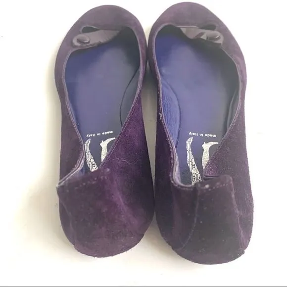 SIGERSON MORRISON PURPLE SUEDE FLATS