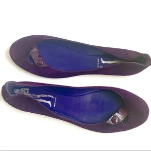 SIGERSON MORRISON PURPLE SUEDE FLATS