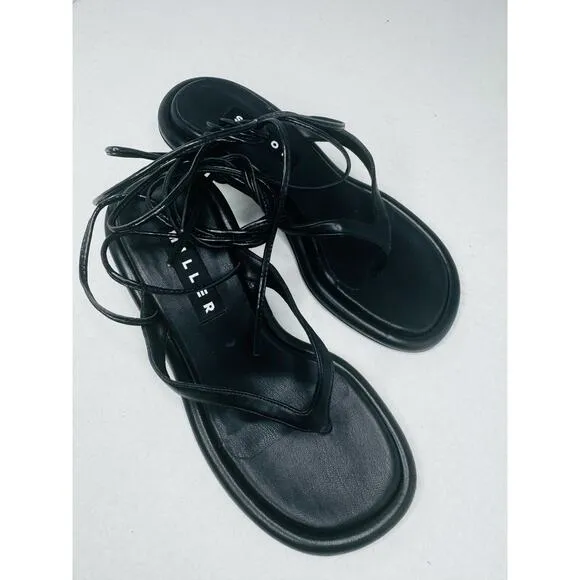 Simon Miller Women's Black Thong Black Strappy Sandals size 35