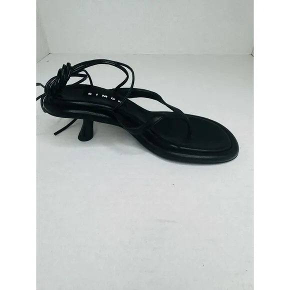 Simon Miller Women's Black Thong Black Strappy Sandals size 35