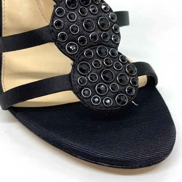 size 8.5 vince Camuto Imagine Reya black‎ cage gladiator high heel sandals $180
