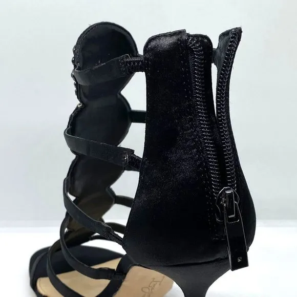 size 8.5 vince Camuto Imagine Reya black‎ cage gladiator high heel sandals $180
