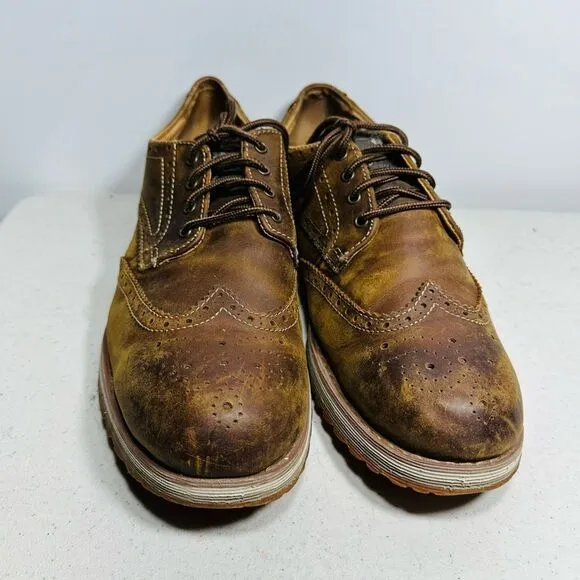 Skechers Brogue Wingtip Oxford Brown Dress Shoes Size 13