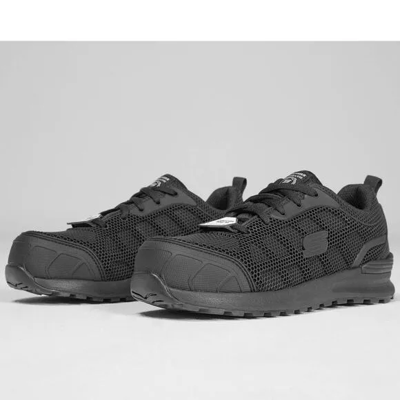 Skechers Bulklin Ayak Comp Toe Womens Black Work Shoes Electrical Hazard Safe 7W