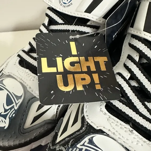 Skechers Star Wars Light Up Storm Trooper  Shoes for Boys Size 2 NWT RARE Disney