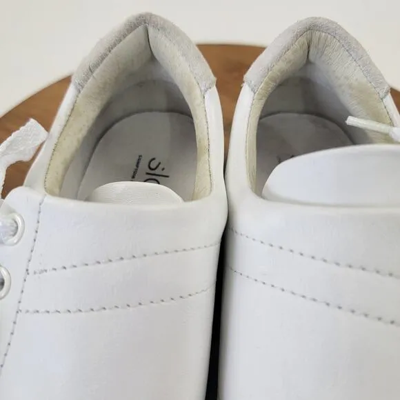 Slash Comptoir des Cotonniers White Leather Sneakers Womens Shoe Sz Eu 38 US 7.5