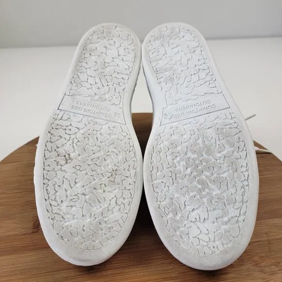 Slash Comptoir des Cotonniers White Leather Sneakers Womens Shoe Sz Eu 38 US 7.5