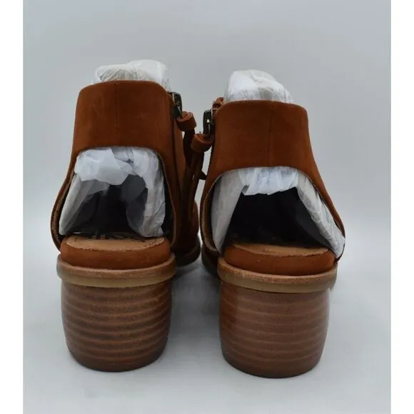 Sofft Womens Size 11 Camille Russet Brown Suede Open Toe Sandals Shoes