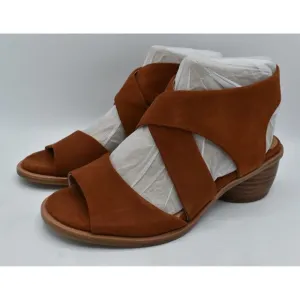 Sofft Womens Size 11 Camille Russet Brown Suede Open Toe Sandals Shoes