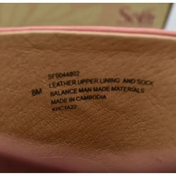 Sofft Womens Size 8 Nalanie Pink Leather Open Toe Slide Sandals Shoes