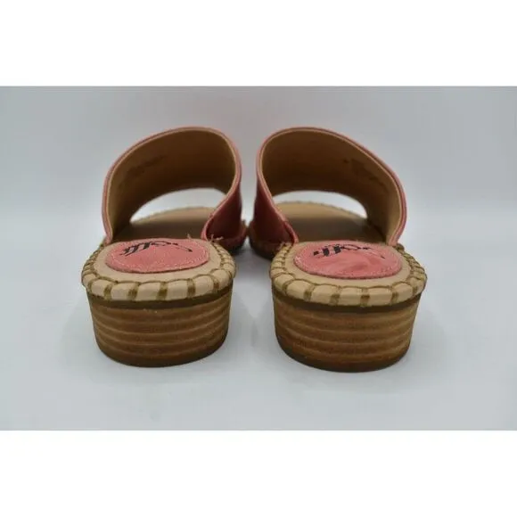Sofft Womens Size 8 Nalanie Pink Leather Open Toe Slide Sandals Shoes
