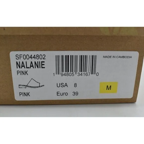 Sofft Womens Size 8 Nalanie Pink Leather Open Toe Slide Sandals Shoes