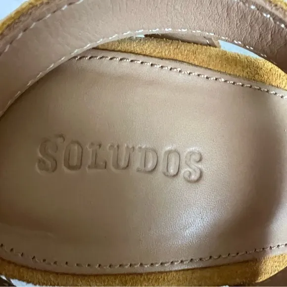 Soludos Emily Suede Strappy Heel in Mustard Size 9..5