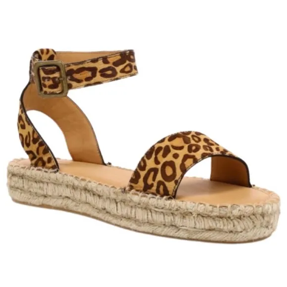 SOLUDOS • Madewell Cadiz Leopard Anthropologie Espadrilles Sandal Includes Box