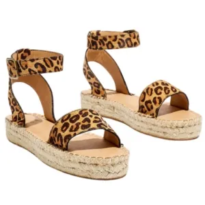 SOLUDOS • Madewell Cadiz Leopard Anthropologie Espadrilles Sandal Includes Box