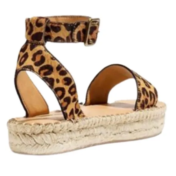 SOLUDOS • Madewell Cadiz Leopard Anthropologie Espadrilles Sandal Includes Box