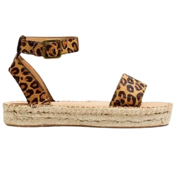 SOLUDOS • Madewell Cadiz Leopard Anthropologie Espadrilles Sandal Includes Box