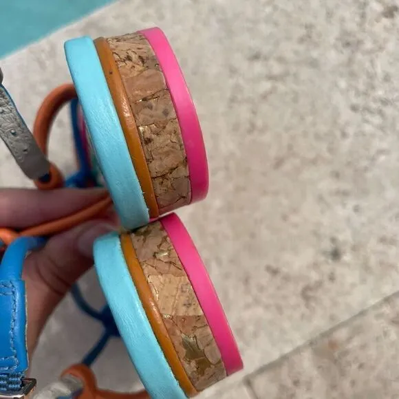 Sophia Webster Rainbow Pastel Strappy Sandals