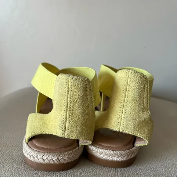 SOREL | ELLA II Sunnyside Yellow Leather Suede Strappy Sandals Women’s  Size 7
