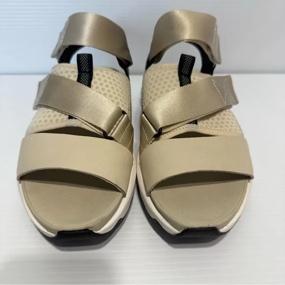Sorel Kinetic Fawn Beige Strappy Platform Sandals Size 10